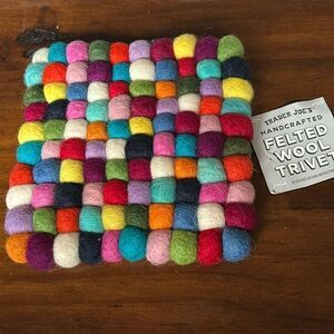 Trader Joe’s Handcrafted Felted Wool Trivet NWT